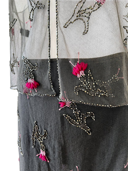 Prada FW1997  embroidered tulle ensamble