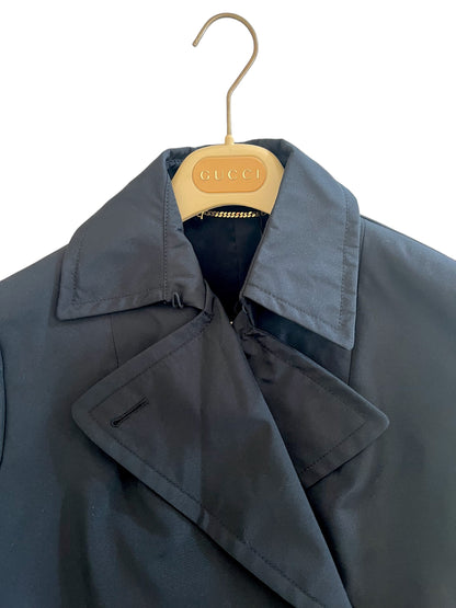 Gucci black belted trench