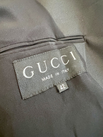 Gucci black belted trench