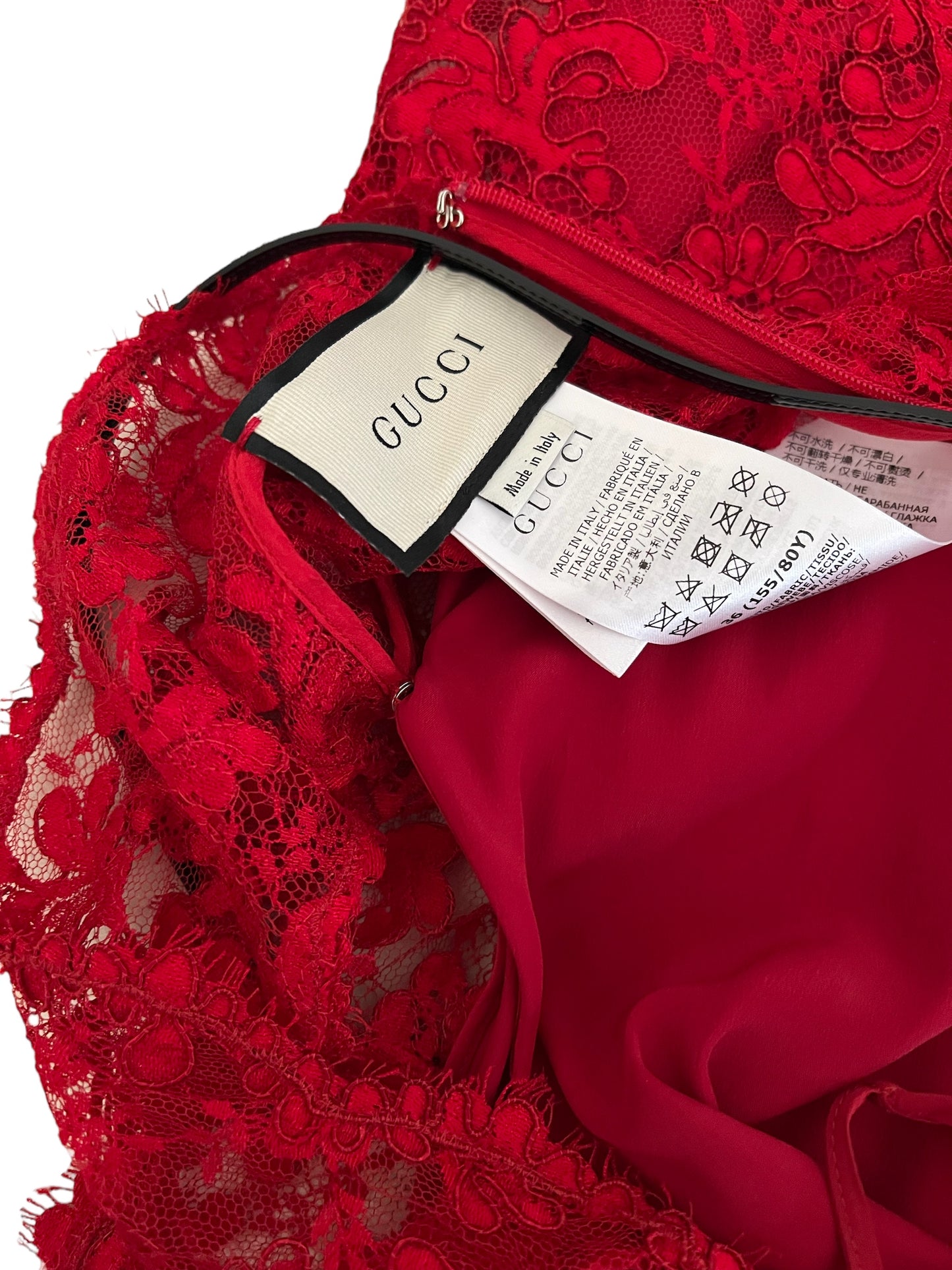 Gucci lace red top