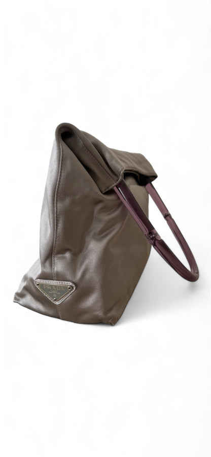 Prada satin shoulder bag