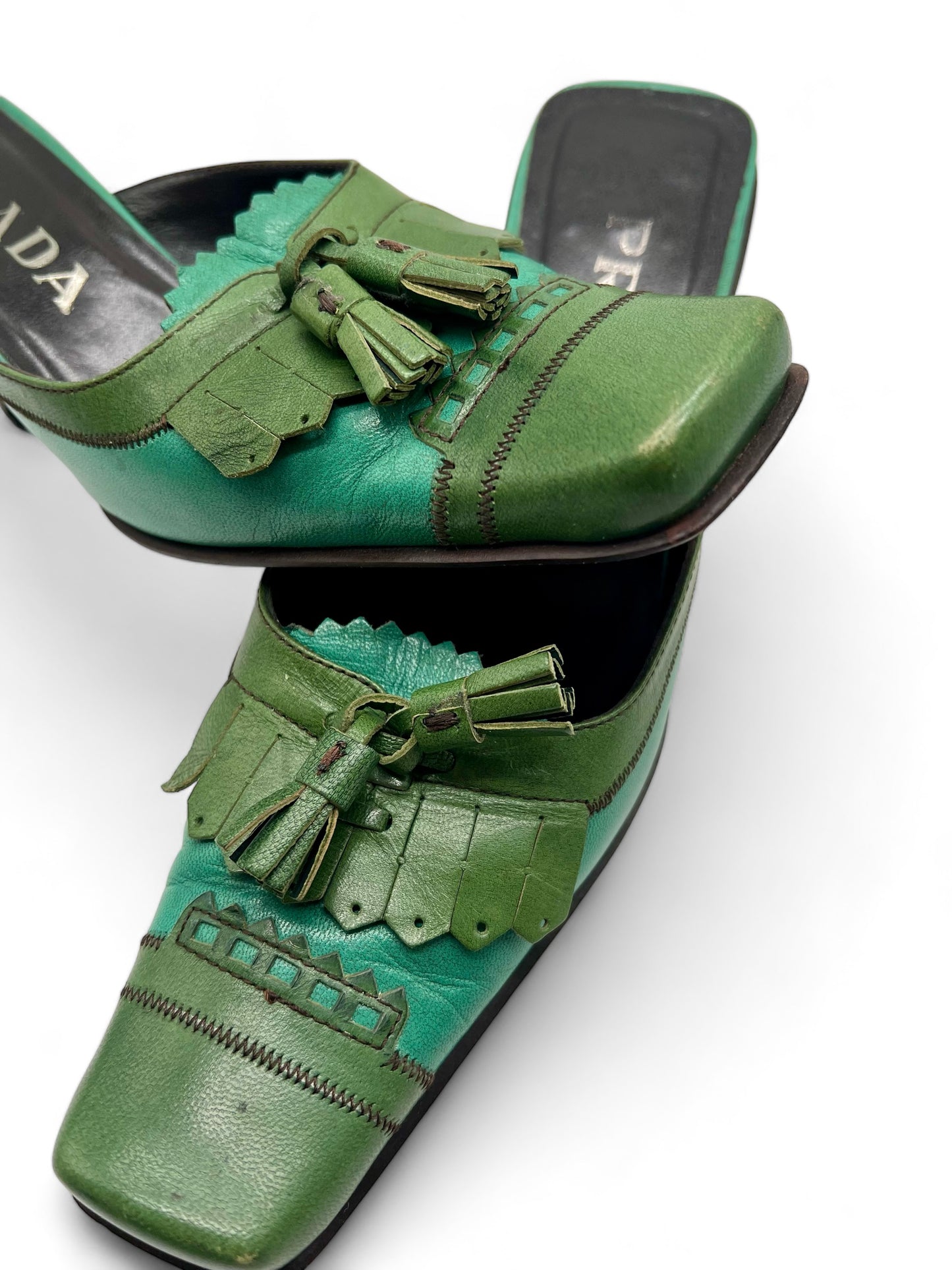 Prada green shoes