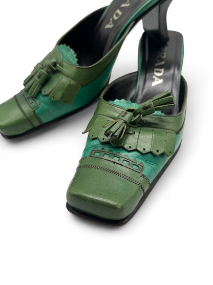 Prada green shoes