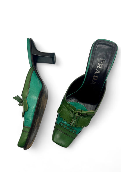 Prada green shoes