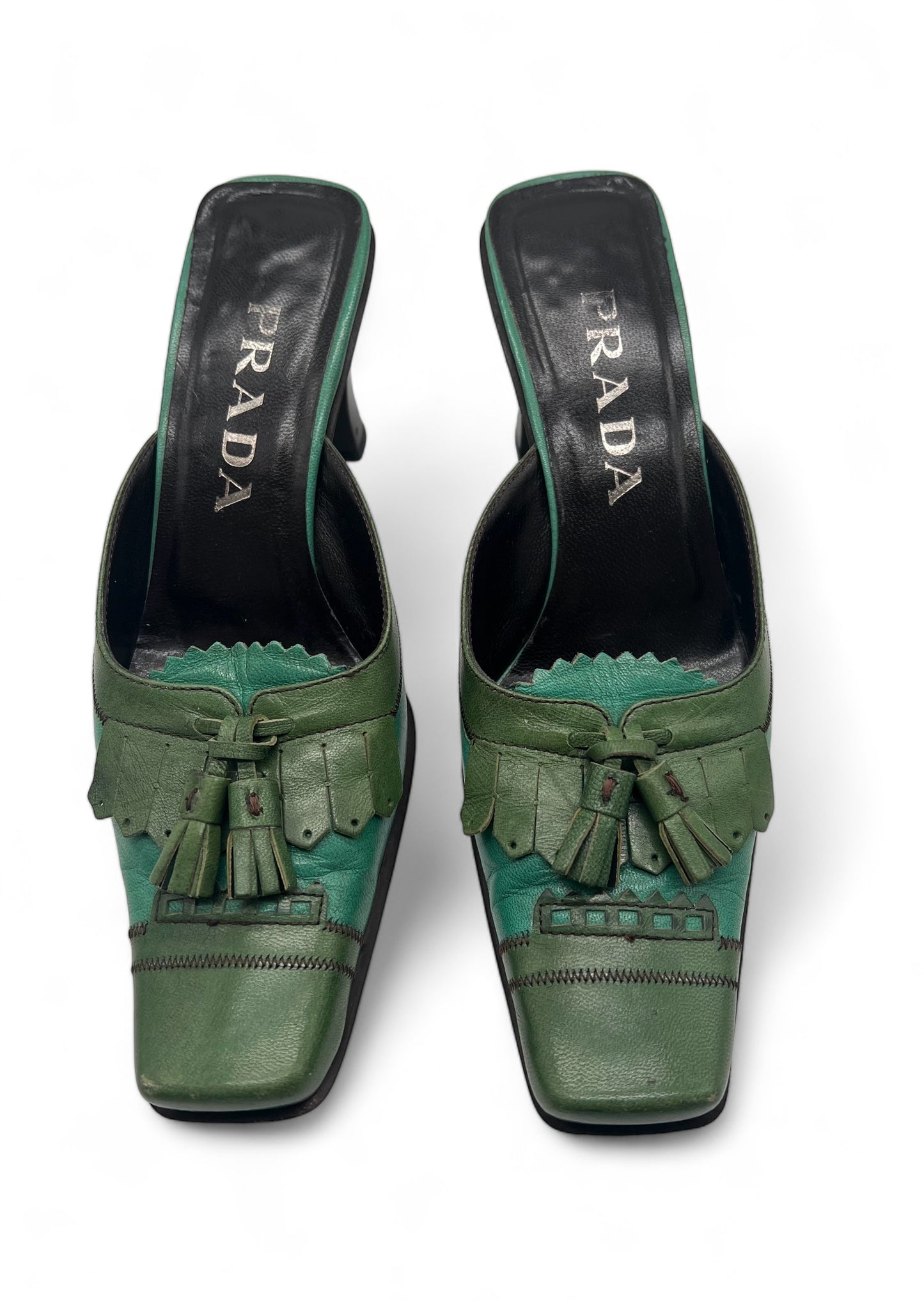 Prada green shoes