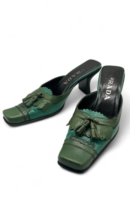 Prada green shoes