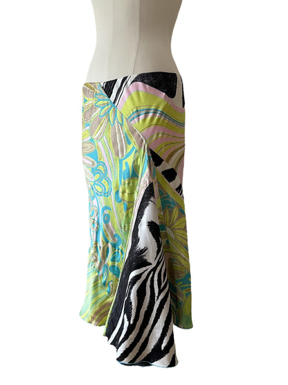 Roberto Cavalli skirt green/yellow