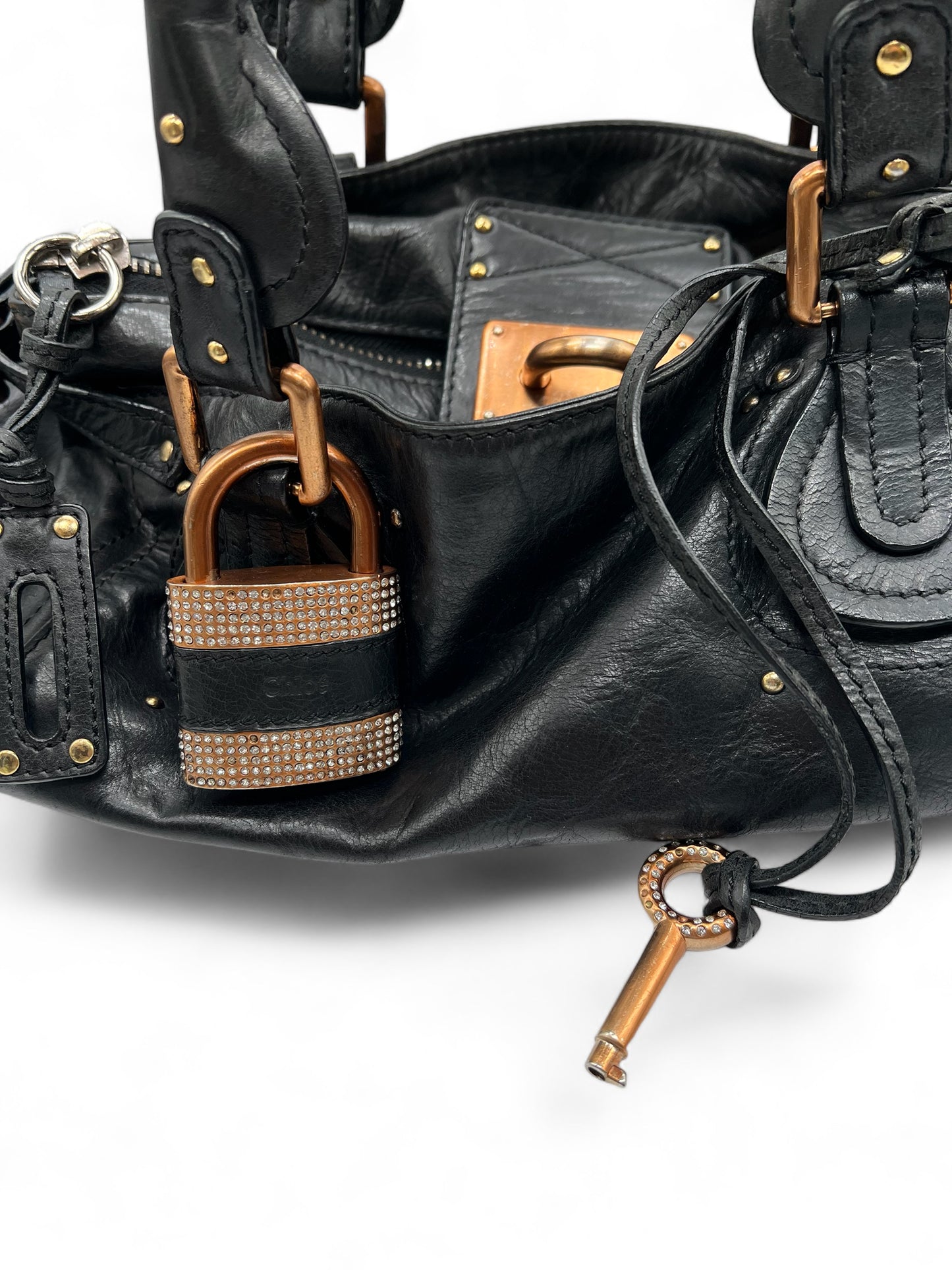 Chloè Paddington black bag with strass