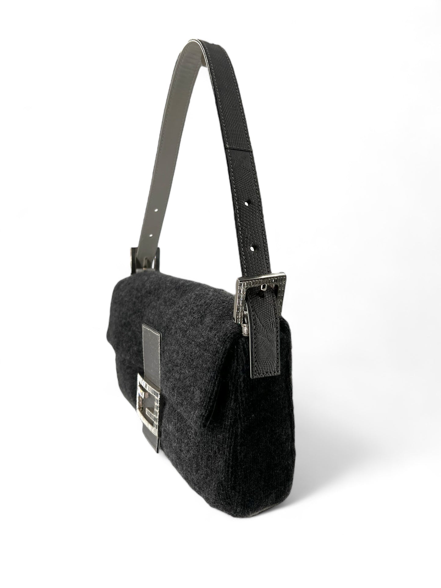 Fendi wool grey baguette