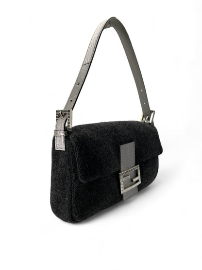 Fendi wool grey baguette