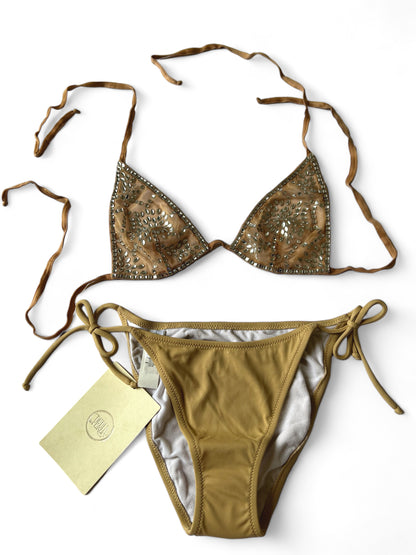 La Perla brown cristal bikini