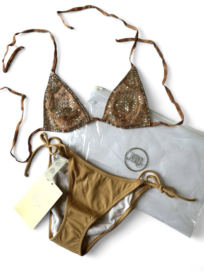 La Perla brown cristal bikini