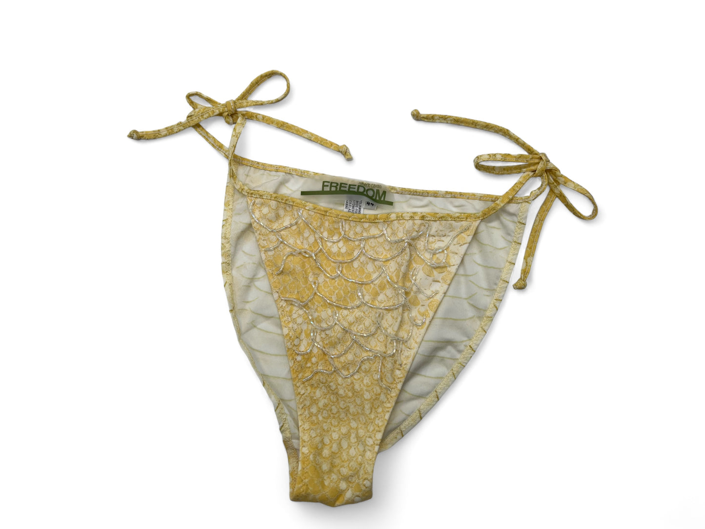 Roberto Cavalli yellow bikini with pareo