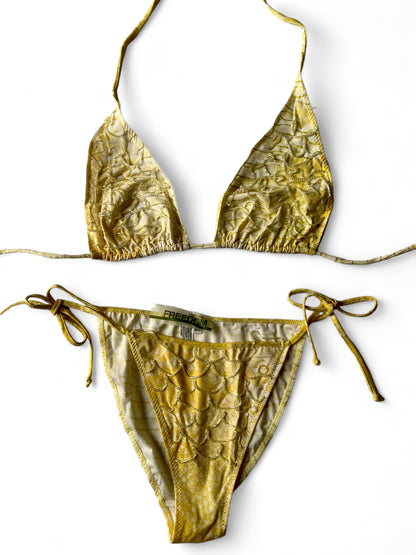 Roberto Cavalli yellow bikini with pareo