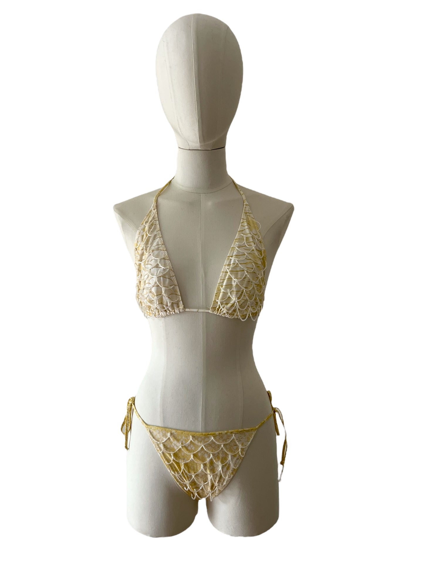 Roberto Cavalli bikini giallo con pareo