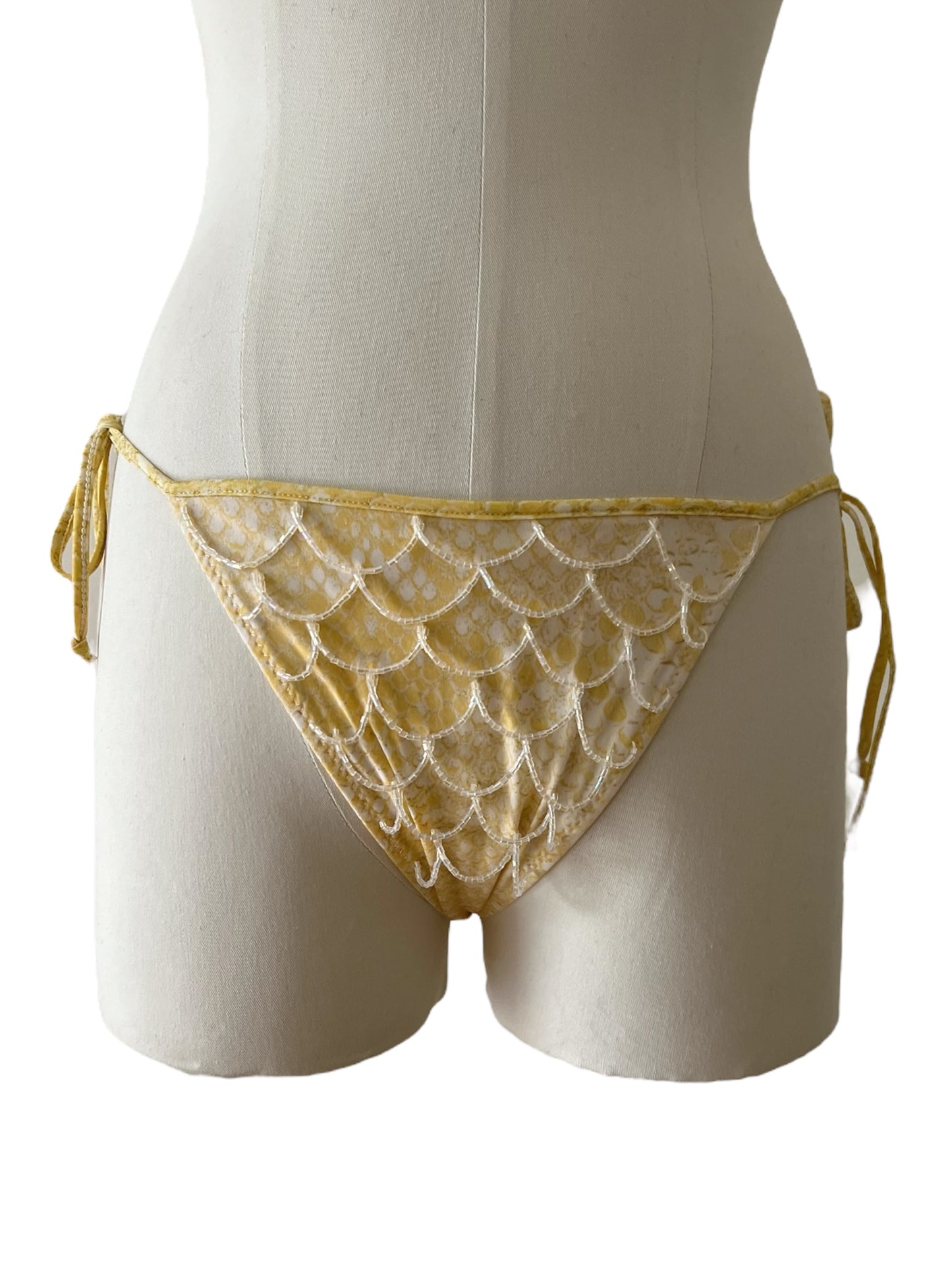 Roberto Cavalli yellow bikini with pareo