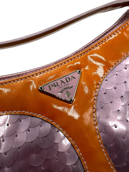 Prada borsa rosa con paillettes