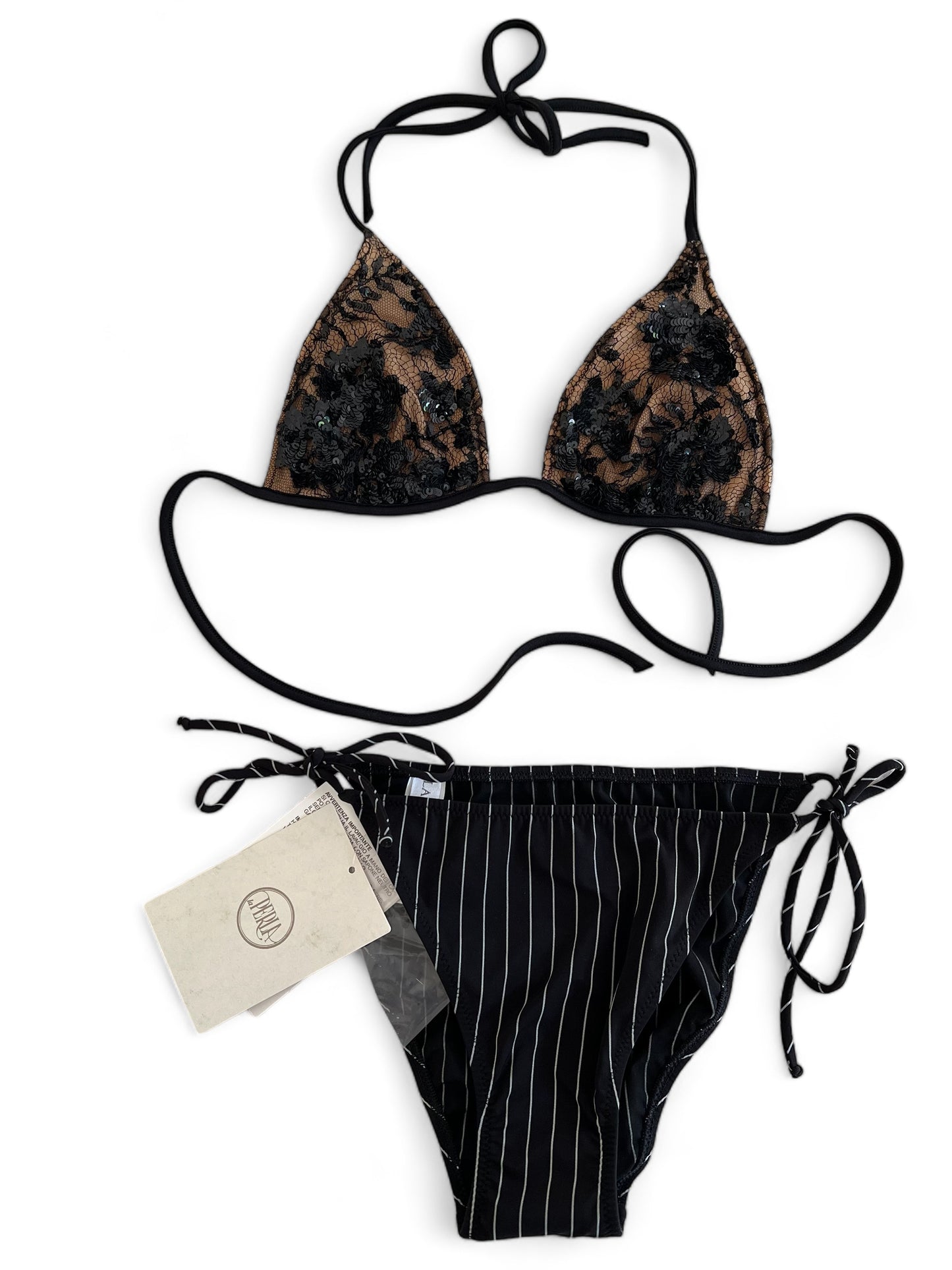 La Perla embroidered black bikini