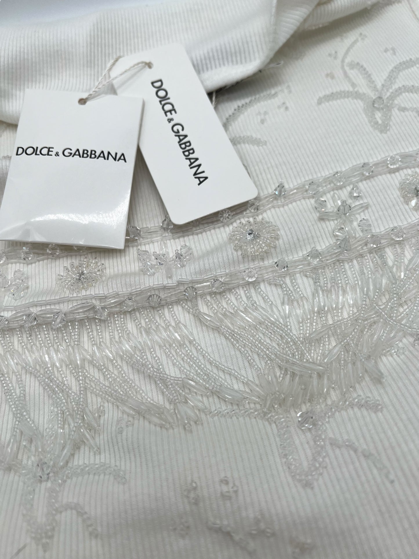 Dolce&Gabbana light blue embroidered tee