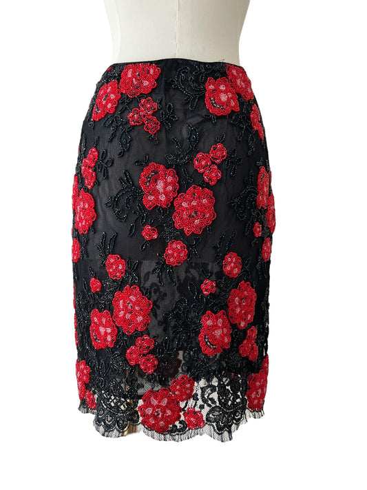 Anna Molinari x Blumarine black lace skirt