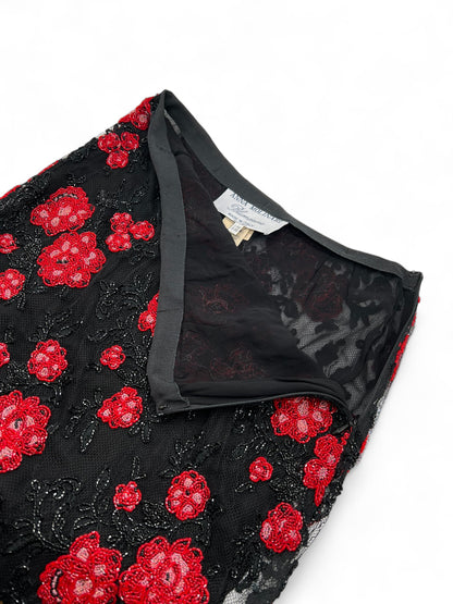 Anna Molinari x Blumarine black lace skirt