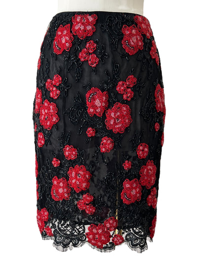 Anna Molinari x Blumarine black lace skirt