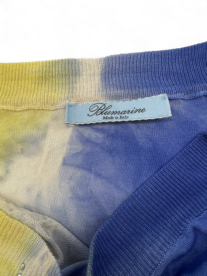  Blumarine abito tye dye blu giallo