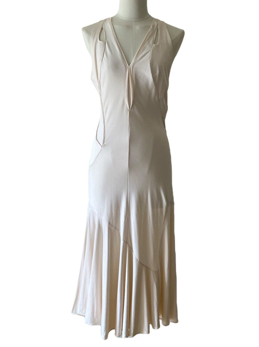 Balenciaga beige silk dress