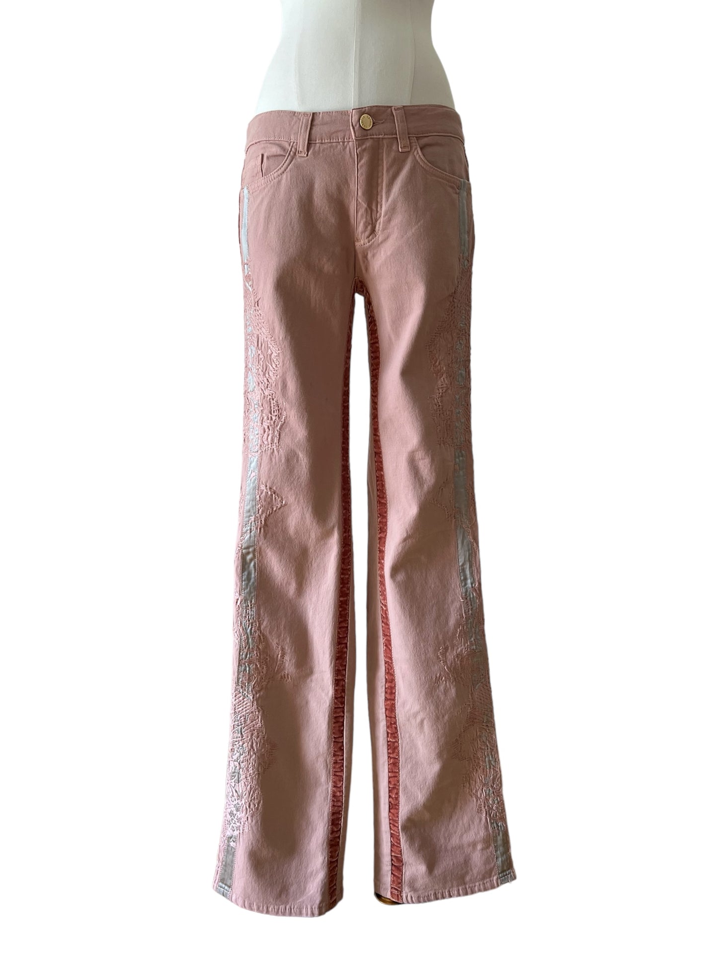 Roberto Cavalli pantalone dritto rosa pallido