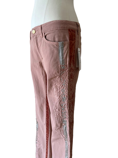 Roberto Cavalli pantalone dritto rosa pallido