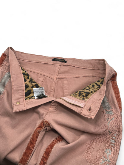 Roberto Cavalli pantalone dritto rosa pallido