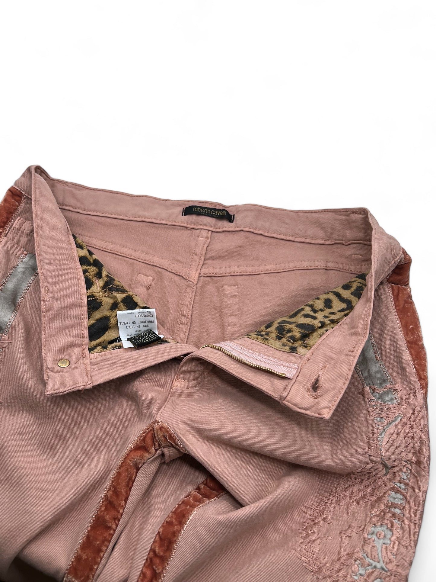 Roberto Cavalli pantalone dritto rosa pallido