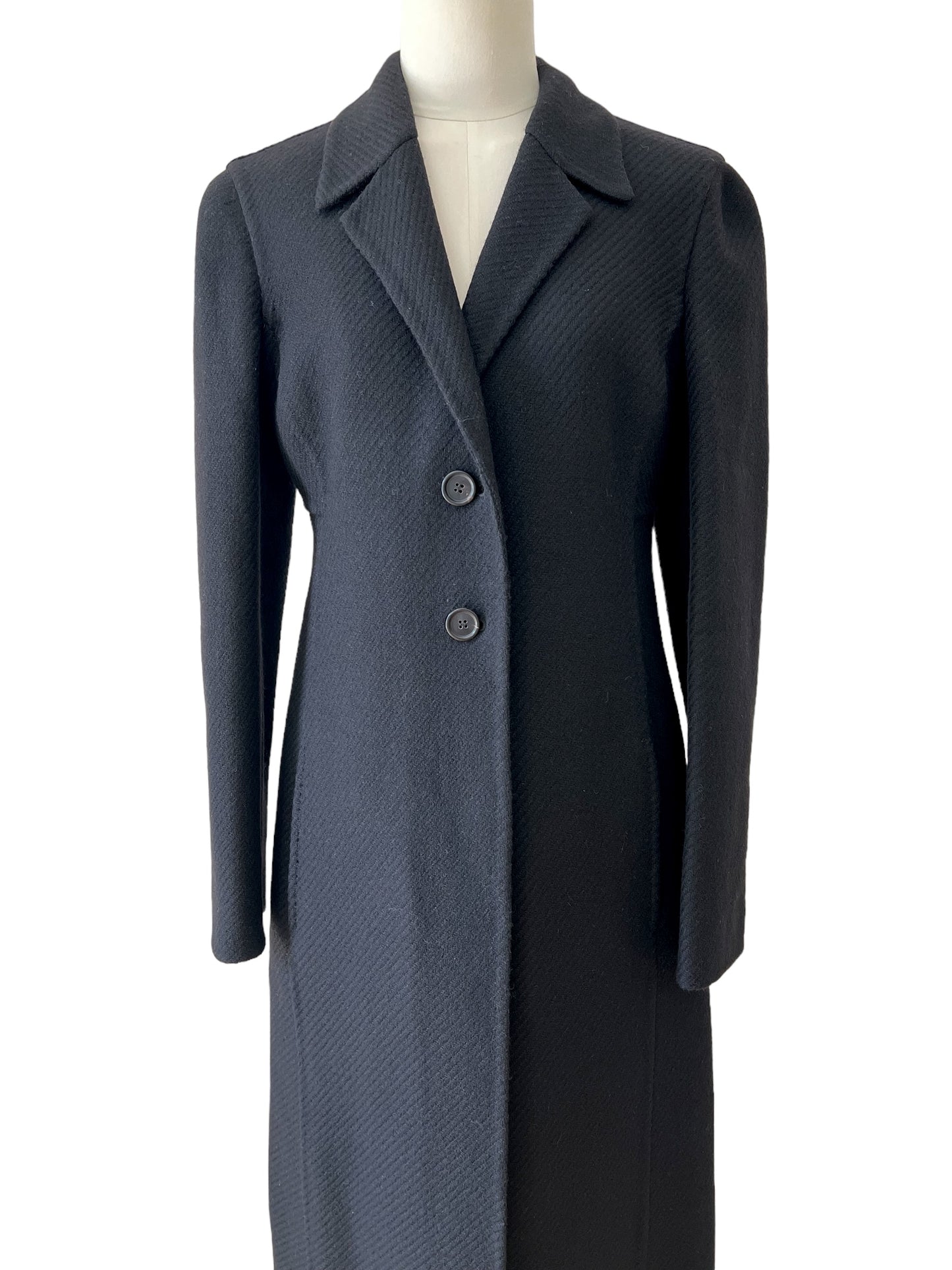 Prada black wool coat