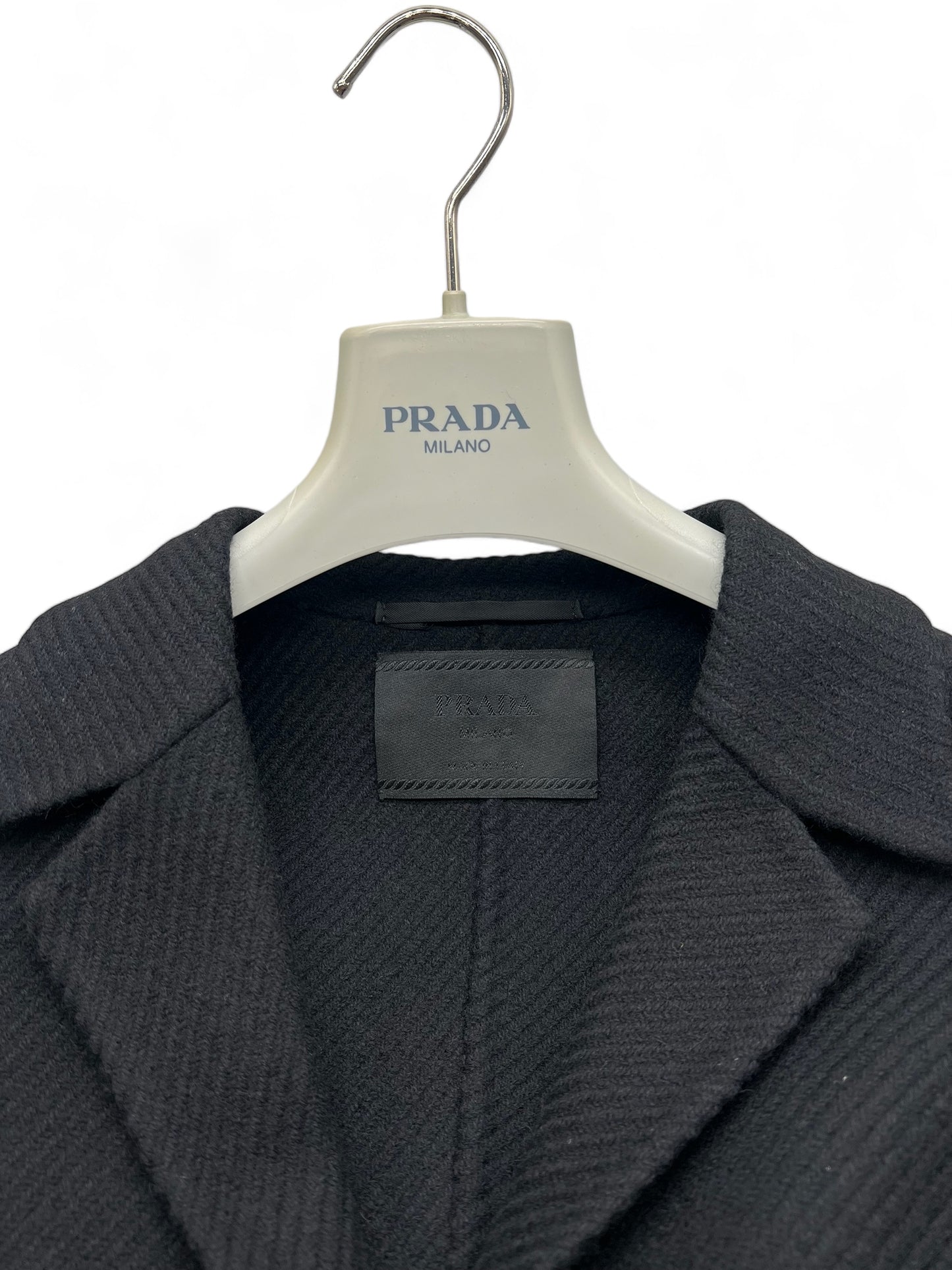 Prada cappotto in lana nera