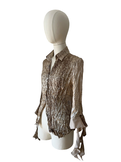 Roberto Cavalli crinkle silk shirt