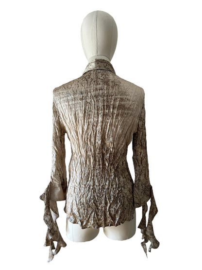 Roberto Cavalli crinkle silk shirt