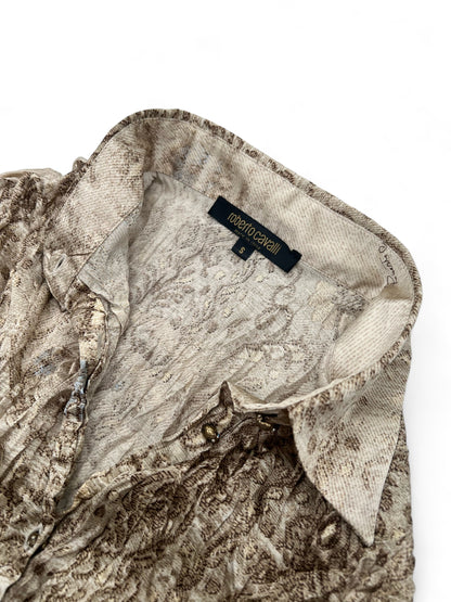 Roberto Cavalli crinkle silk shirt