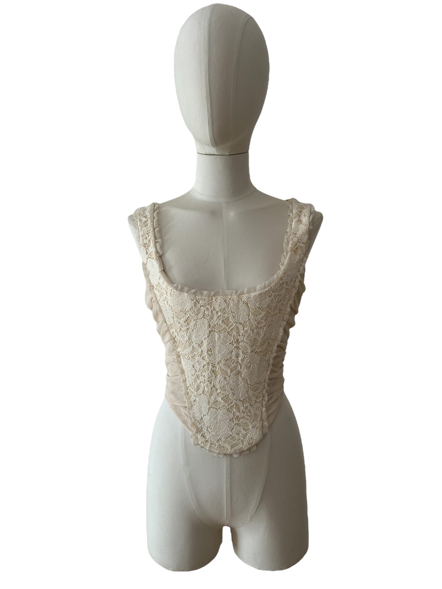 Corsetto in pizzo beige Dolce&amp;Gabbana