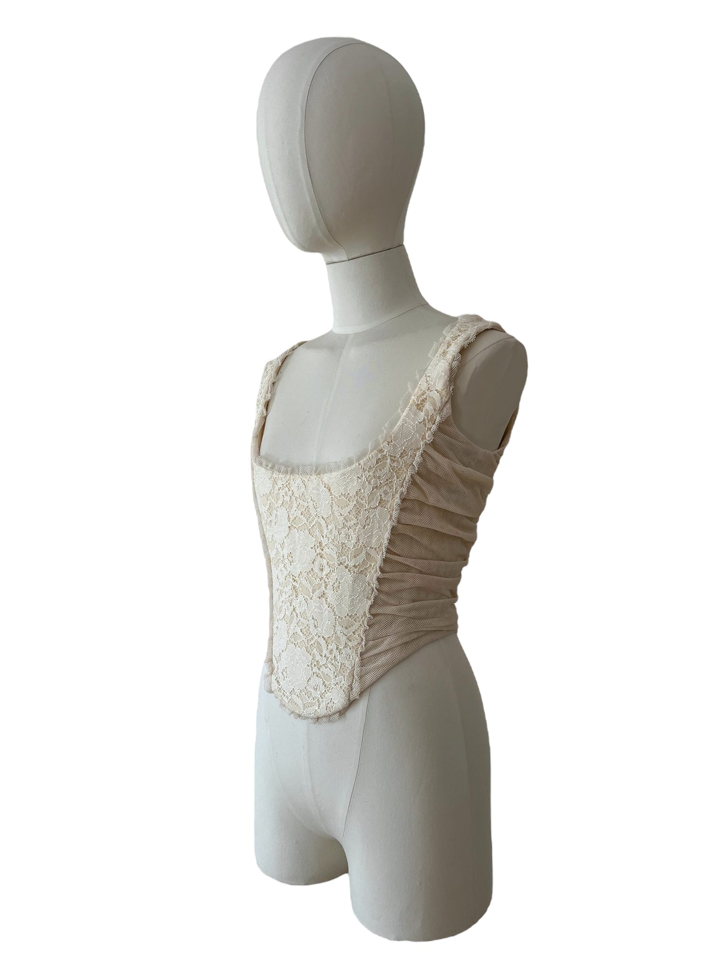 Corsetto in pizzo beige Dolce&amp;Gabbana