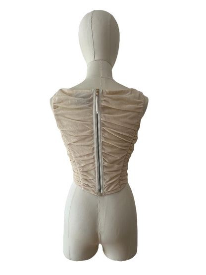 Corsetto in pizzo beige Dolce&amp;Gabbana