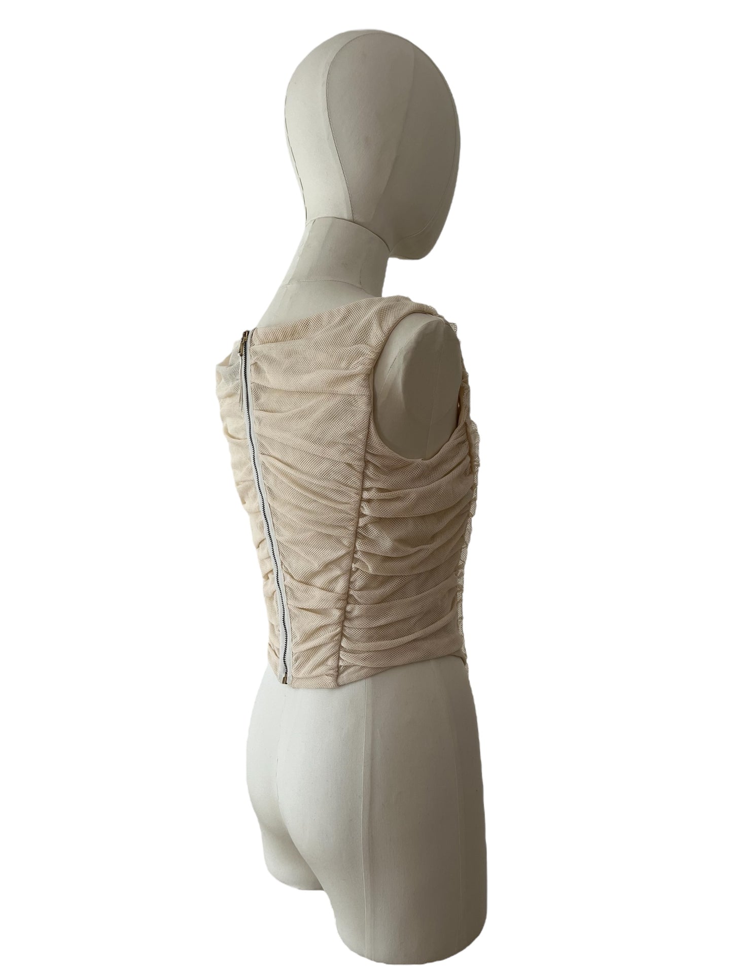 Corsetto in pizzo beige Dolce&amp;Gabbana