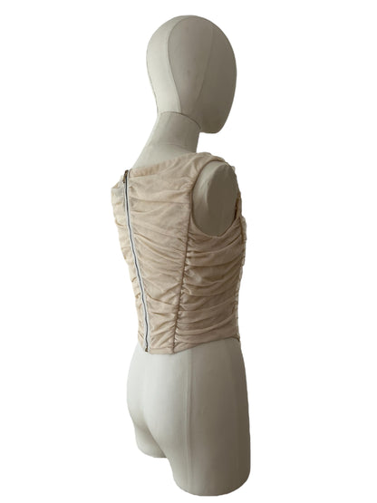 Corsetto in pizzo beige Dolce&amp;Gabbana