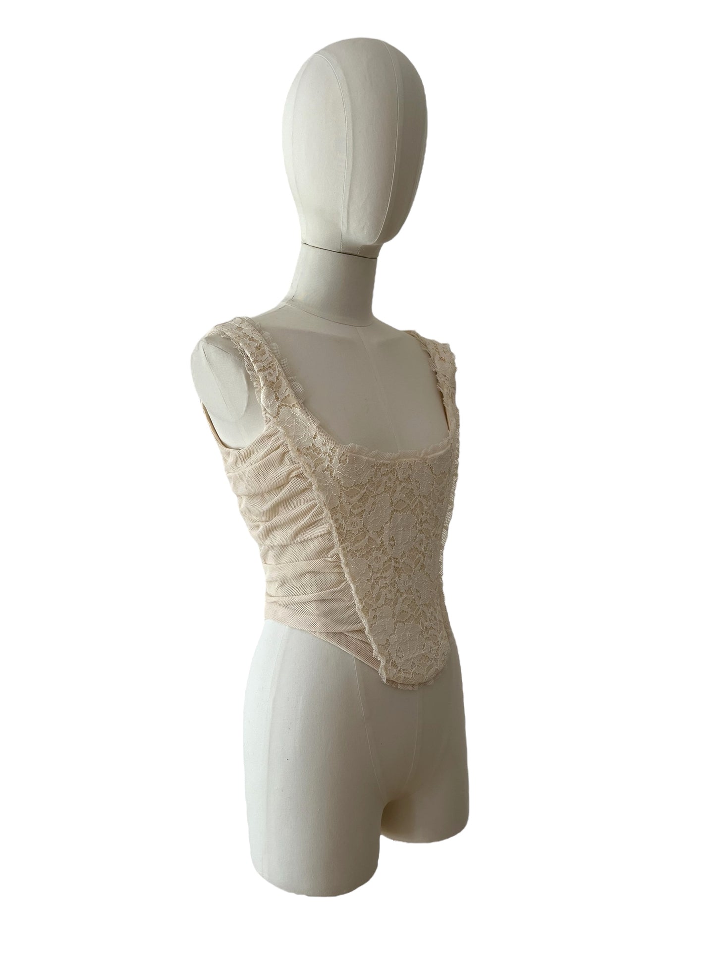 Corsetto in pizzo beige Dolce&amp;Gabbana