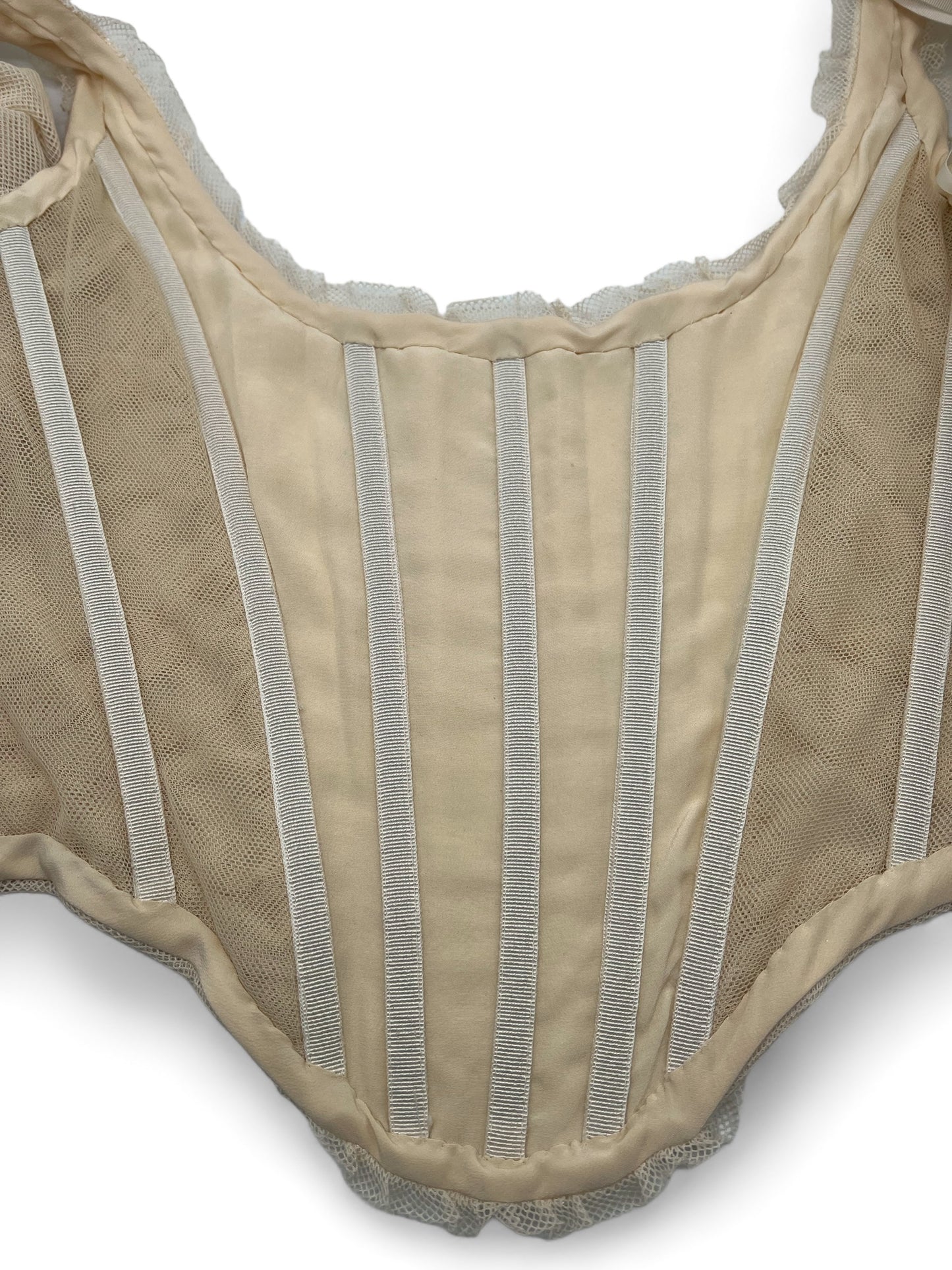 Corsetto in pizzo beige Dolce&amp;Gabbana