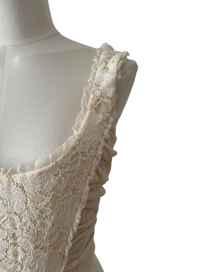 Dolce&Gabbana beige lace corset