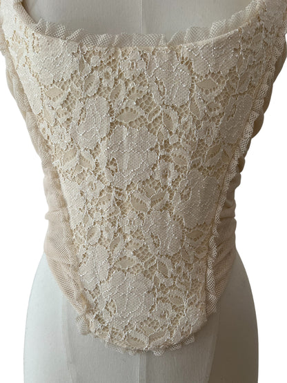 Dolce&Gabbana beige lace corset