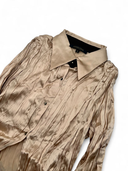 Roberto Cavalli dusty pink crinckle shirt