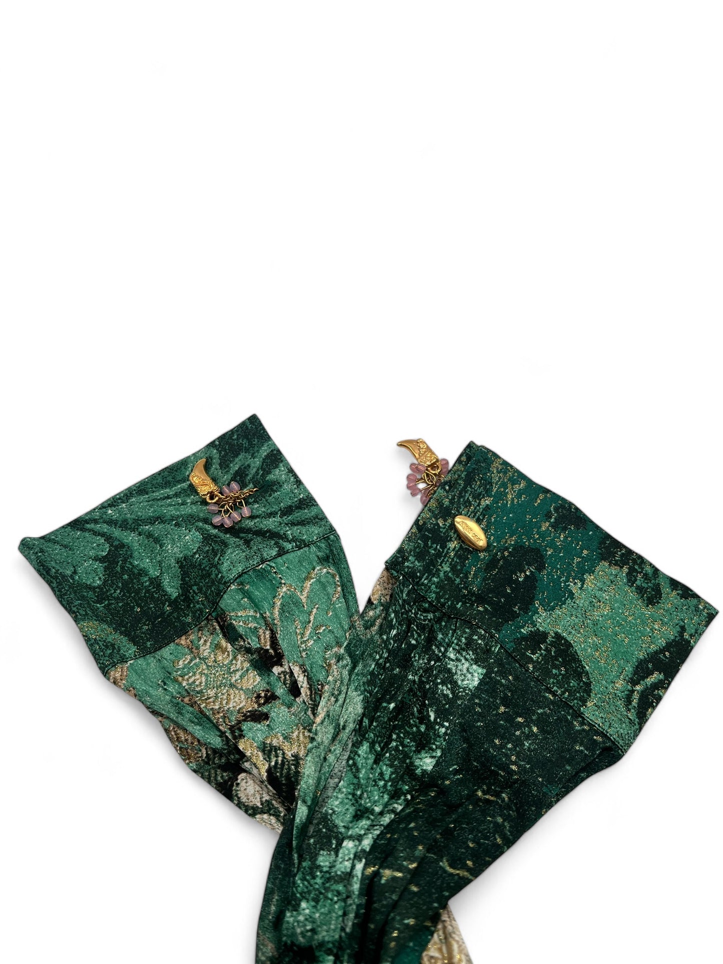 Roberto Cavalli Green silk shirt