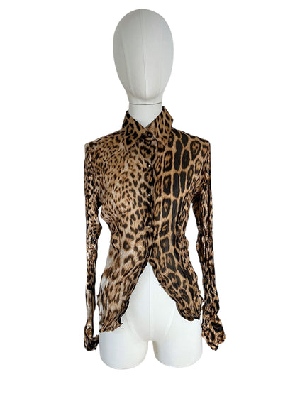 Roberto Cavalli cheetah silk shirt