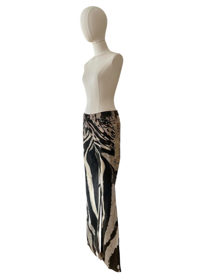 Roberto Cavalli psychedelic zebra pants